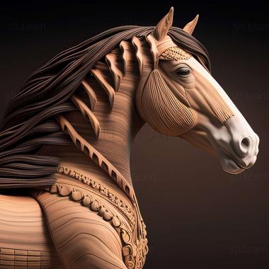 3D model Comanche horse famous animal (STL)